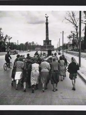 Robert Capa (1913–1954) - Group of the women (Trümmerfrauen) engaged in clearing away the rubble in the ruined city, Berlin