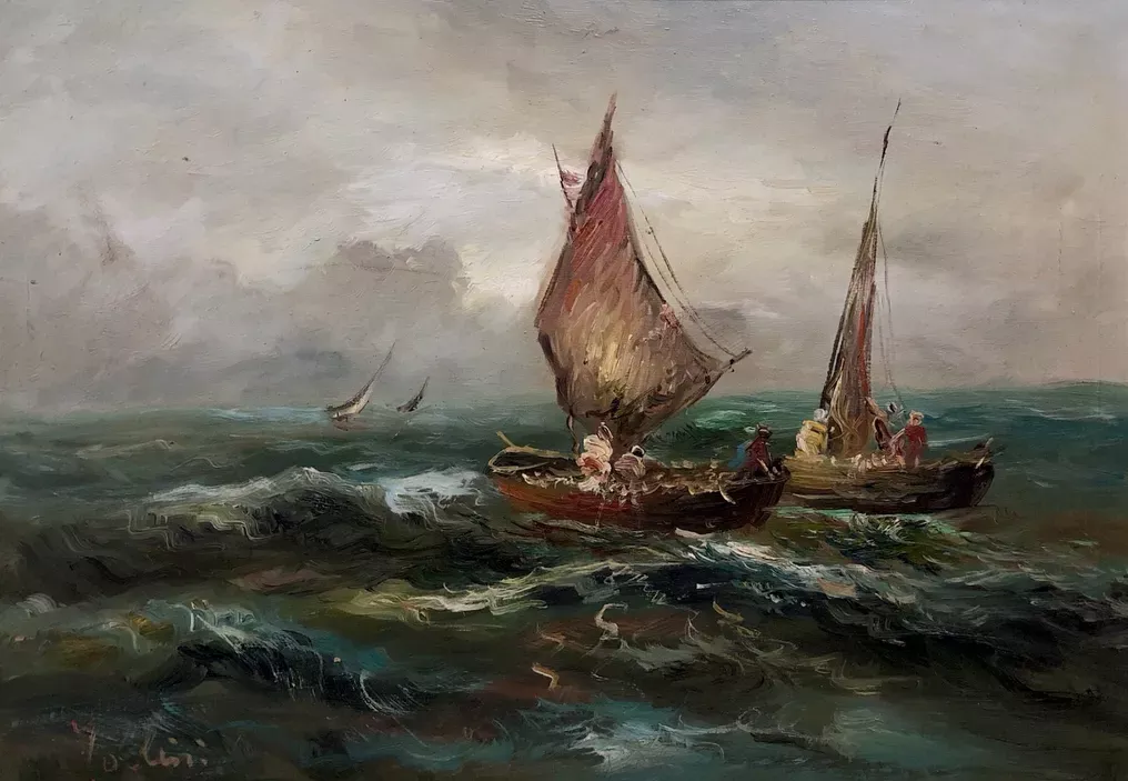 European School (XX) - Storm on the Zuiderzee